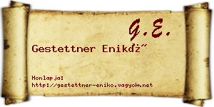 Gestettner Enikő névjegykártya